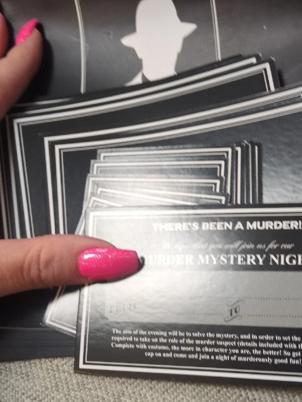 Murder Mystery Night Party Game - Black